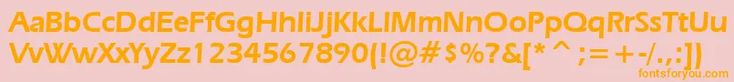 ErasDemiBt Font – Orange Fonts on Pink Background