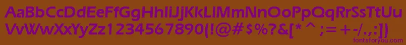 ErasDemiBt Font – Purple Fonts on Brown Background