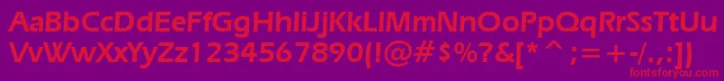 ErasDemiBt Font – Red Fonts on Purple Background