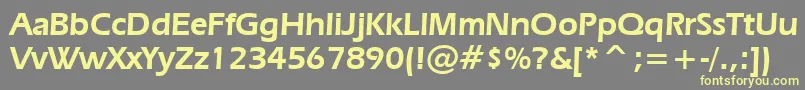ErasDemiBt Font – Yellow Fonts on Gray Background