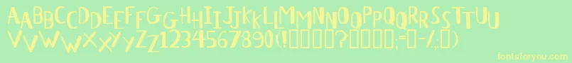 Antelope Font – Yellow Fonts on Green Background