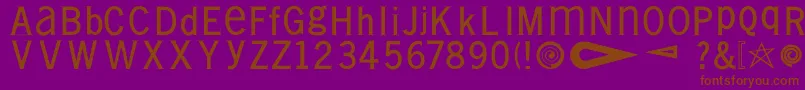 Vollkegelserif Font – Brown Fonts on Purple Background