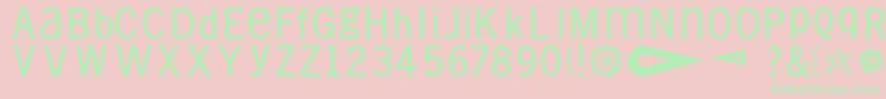 Vollkegelserif Font – Green Fonts on Pink Background