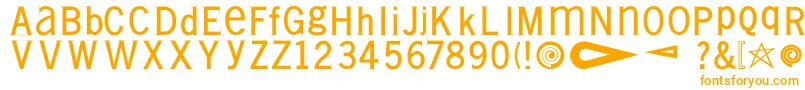 Vollkegelserif Font – Orange Fonts on White Background