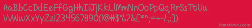 BordersDivideButHeartsShallConquerTtf Font – Gray Fonts on Red Background
