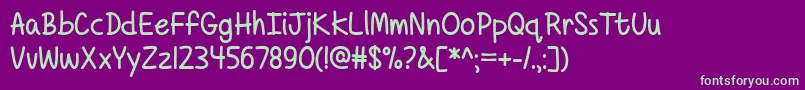 BordersDivideButHeartsShallConquerTtf Font – Green Fonts on Purple Background