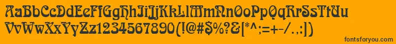 AidanThinNormal Font – Black Fonts on Orange Background