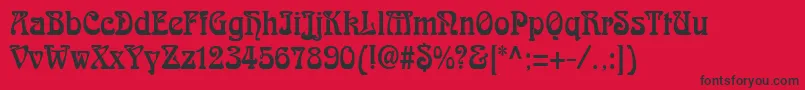 AidanThinNormal Font – Black Fonts on Red Background