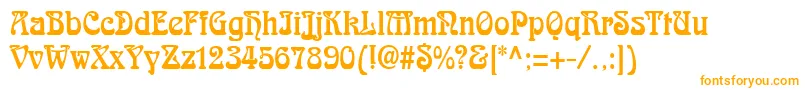 AidanThinNormal Font – Orange Fonts on White Background