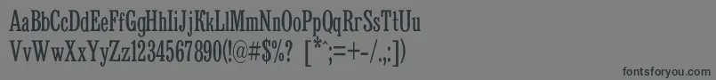 Bruskovayanarrowc-Schriftart – Schwarze Schriften auf grauem Hintergrund