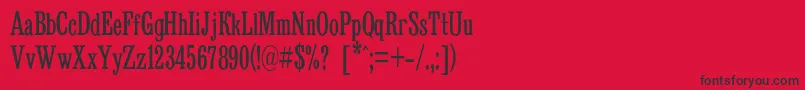 Bruskovayanarrowc Font – Black Fonts on Red Background