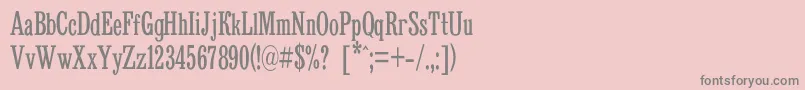 フォントBruskovayanarrowc – ピンクの背景に灰色の文字