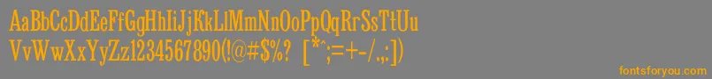 Bruskovayanarrowc Font – Orange Fonts on Gray Background