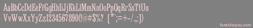 Bruskovayanarrowc Font – Pink Fonts on Gray Background
