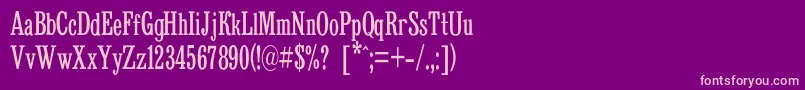 Bruskovayanarrowc Font – Pink Fonts on Purple Background