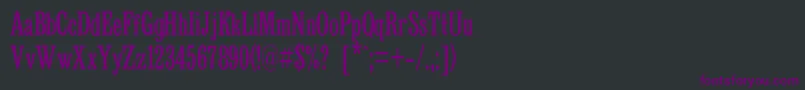 Bruskovayanarrowc Font – Purple Fonts on Black Background