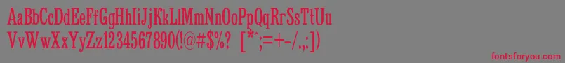 Bruskovayanarrowc Font – Red Fonts on Gray Background