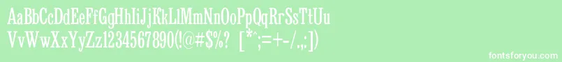 Bruskovayanarrowc Font – White Fonts on Green Background