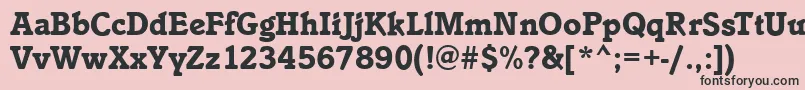 IstriaBold Font – Black Fonts on Pink Background
