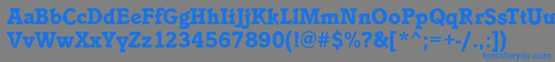 IstriaBold Font – Blue Fonts on Gray Background