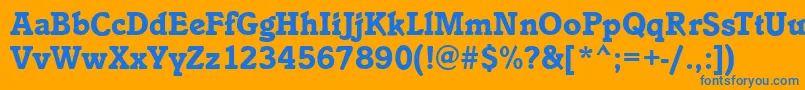 IstriaBold Font – Blue Fonts on Orange Background