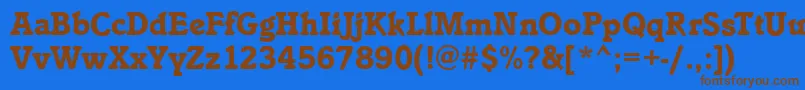 IstriaBold Font – Brown Fonts on Blue Background