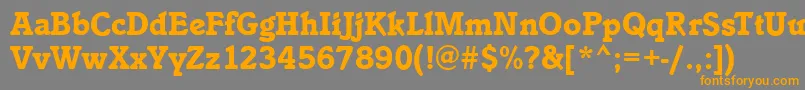 IstriaBold Font – Orange Fonts on Gray Background