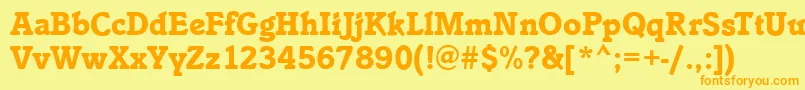 IstriaBold Font – Orange Fonts on Yellow Background