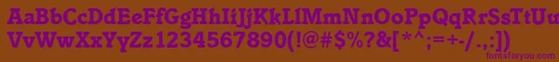 IstriaBold Font – Purple Fonts on Brown Background