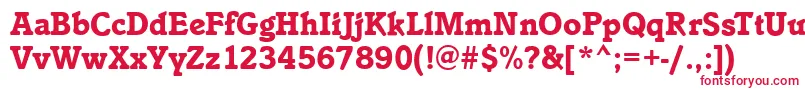 フォントIstriaBold – 白い背景に赤い文字