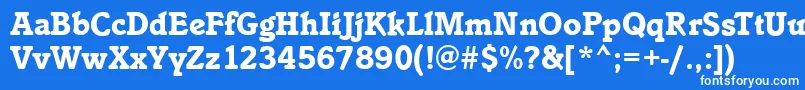 フォントIstriaBold – 青い背景に白い文字