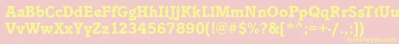 IstriaBold-Schriftart – Gelbe Schriften auf rosa Hintergrund