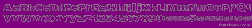 Cutfive Font – Gray Fonts on Purple Background