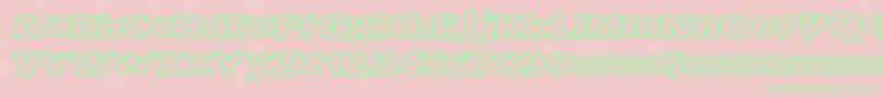 Cutfive Font – Green Fonts on Pink Background