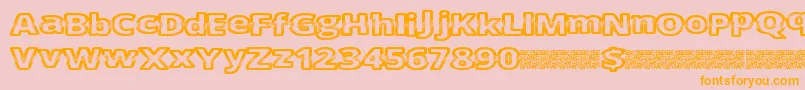 Cutfive Font – Orange Fonts on Pink Background