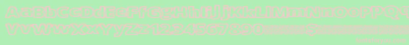 Cutfive Font – Pink Fonts on Green Background