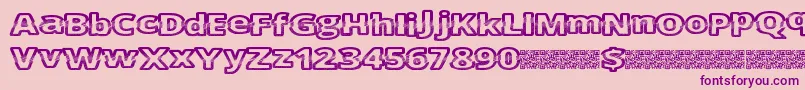 Cutfive Font – Purple Fonts on Pink Background