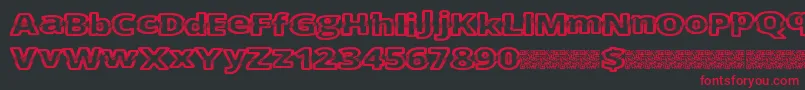 Cutfive Font – Red Fonts on Black Background