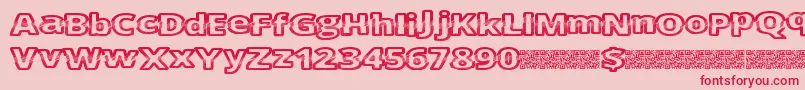 Cutfive Font – Red Fonts on Pink Background
