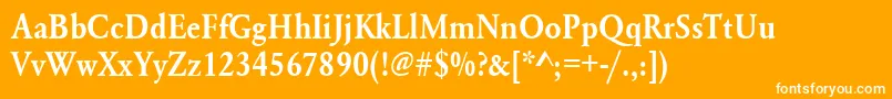 Urwgaramondtdemextnar Font – White Fonts on Orange Background