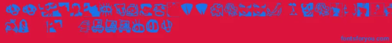 ErosSimboli-fontti – siniset fontit punaisella taustalla