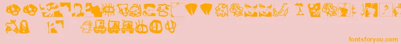 ErosSimboli Font – Orange Fonts on Pink Background