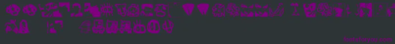 ErosSimboli Font – Purple Fonts on Black Background