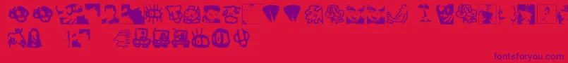 ErosSimboli-fontti – violetit fontit punaisella taustalla