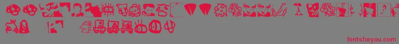 ErosSimboli-Schriftart – Rote Schriften auf grauem Hintergrund