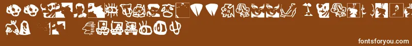 ErosSimboli Font – White Fonts on Brown Background