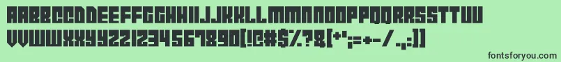 CyborgCity Font – Black Fonts on Green Background