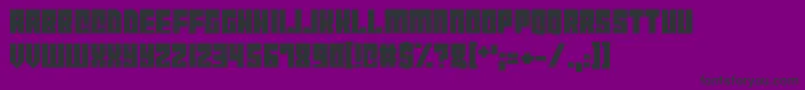 Weitere Informationen zur CyborgCity-Schriftart CyborgCity-Schriftart – Schwarze Schriften auf violettem Hintergrund