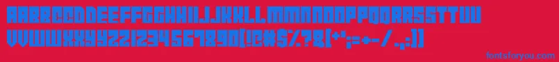 CyborgCity Font – Blue Fonts on Red Background