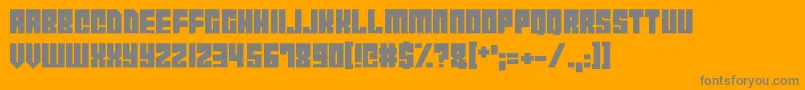 CyborgCity Font – Gray Fonts on Orange Background